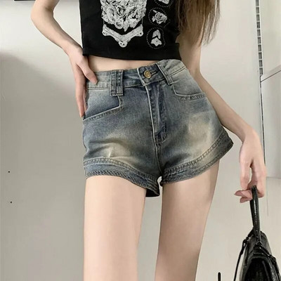 Nerimą keliantys šortai Moteriški Seksualūs Vasariniai Džinsiniai Mėlyni Gatvės Apranga Amerikietiško stiliaus Vintažinis Laisvalaikis Hotsweet College Mada Y2k Harajuku
