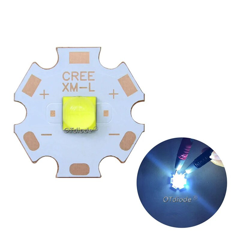 LED karoliukai 3W 5W 10W 18W šviesa 3V 6V XPE 5050 XML2 XHP50 T6 šaltai balta lempa "pasidaryk pats" žibintuvėliui, automobilio apšvietimui
