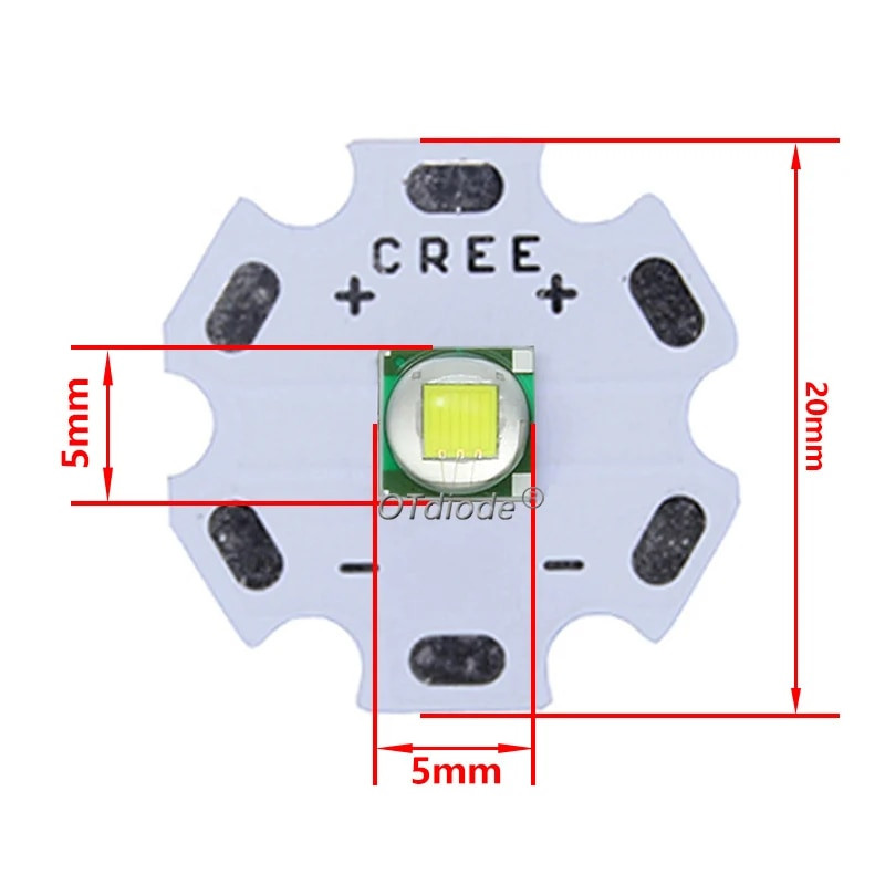 LED karoliukai 3W 5W 10W 18W šviesa 3V 6V XPE 5050 XML2 XHP50 T6 šaltai balta lempa "pasidaryk pats" žibintuvėliui, automobilio apšvietimui