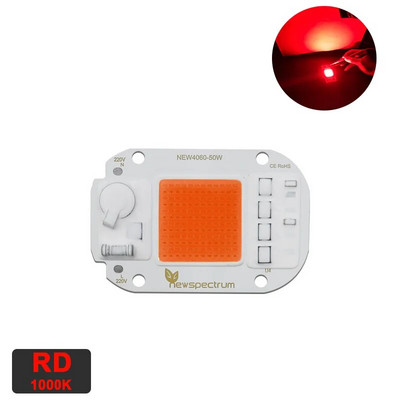 220 V 230 V 240 V Topla Bijela DOB AC COB Modul Led Čip 50 W Lampa Perle Punog spektra Reflektor za rasvjetu biljaka