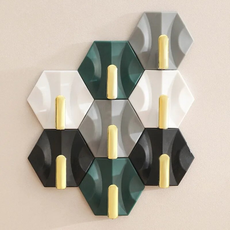 4KOM Luksuzne kuke za ključeve, samoljepljive zidne kuke za kućnu kuhinju, male zidne kuke za vješanje bez probijanja, zidna vješalica za ključeve bez tragova