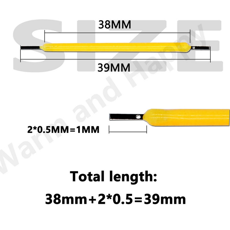 10db Edison Bulb LED izzólámpa alkatrészek 38mm DC3V DC12V LED gyöngy Izzólámpa Tartozékok Dióda ünnepi világításhoz barkácsolás