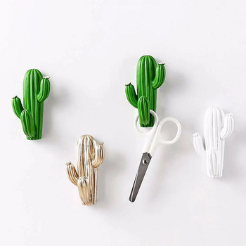 Αξεσουάρ διακόσμησης σπιτιού Creative Resin Cactus με γάντζο τοίχου Αυτοκόλλητη κρεμάστρα τρισδιάστατη κρεμάστρα
