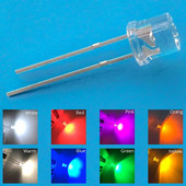 100 buc Min F5 5 mm Flat Top Alb Roșu Roz Galben Albastru Diodă de lumină cu unghi larg Apă Clear LED Bead Ultra Bright Bec Emitting Lamp