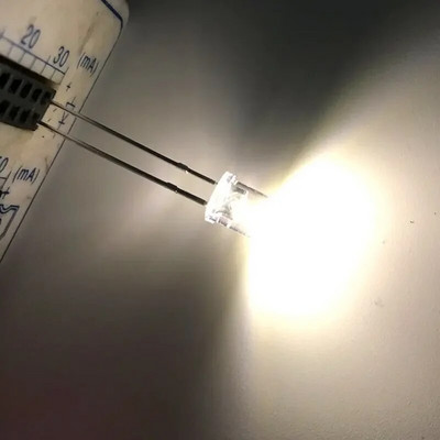 100 buc Min F5 5 mm Flat Top Alb Roșu Roz Galben Albastru Diodă de lumină cu unghi larg Apă Clear LED Bead Ultra Bright Bec Emitting Lamp