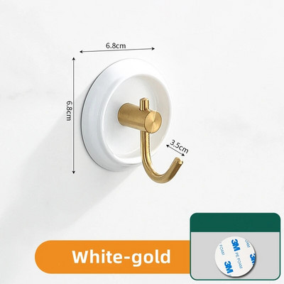 Kuka od nehrđajućeg čelika Luksuzna kreativna ljepljiva kuka bez probijanja Kupaonica WC preko vrata Zidna vješalica za ogrtač Zidna kuka Kuka za kaput