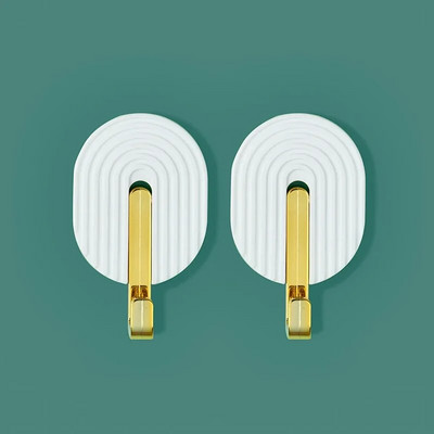 2 KOM Zidna plastična samoljepljiva kuka Višenamjenska kupaonska vješalica za ručnike Kuhinja Kukica s jakim nano ljepilom Vrata Stražnja torba Vješalica za šešir