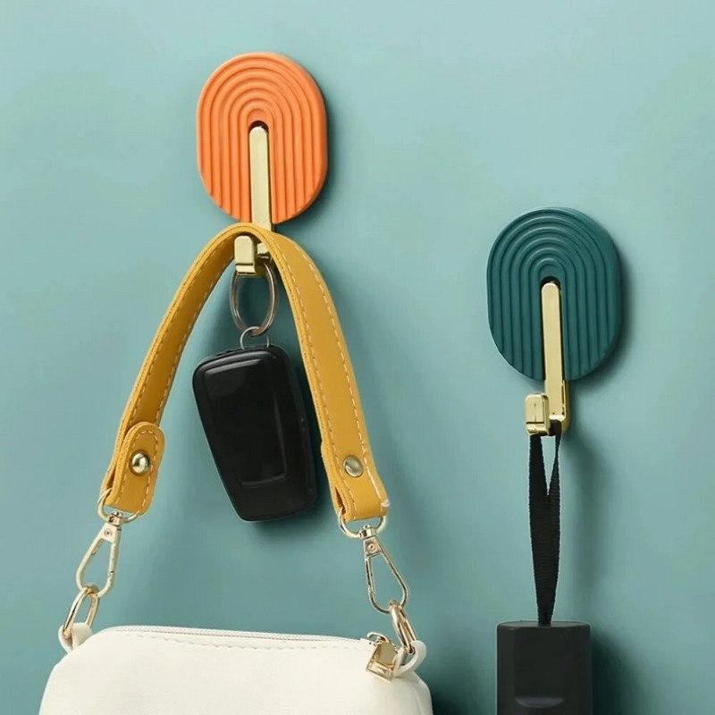 2 KOM Zidna plastična samoljepljiva kuka Višenamjenska kupaonska vješalica za ručnike Kuhinja Kukica s jakim nano ljepilom Vrata Stražnja torba Vješalica za šešir