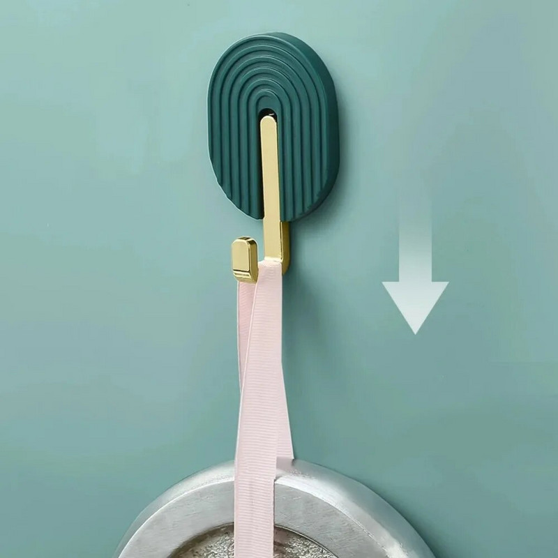2 KOM Zidna plastična samoljepljiva kuka Višenamjenska kupaonska vješalica za ručnike Kuhinja Kukica s jakim nano ljepilom Vrata Stražnja torba Vješalica za šešir