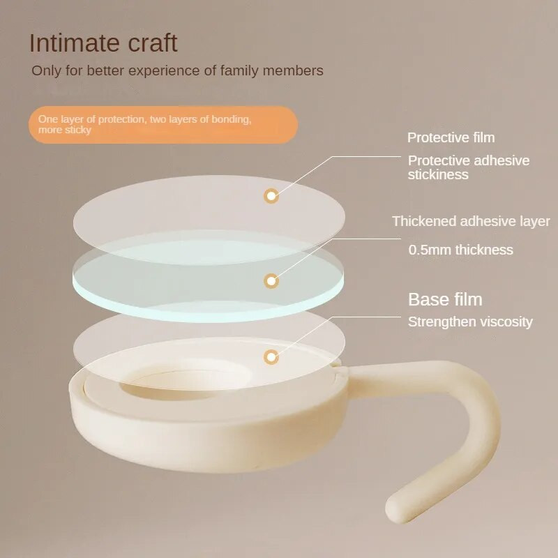 4 DB öntapadó fali kampó, erős fúrás nélkül kabáttáska fürdőszobaajtó konyhai törülköző akasztók Otthoni tárolási kiegészítők