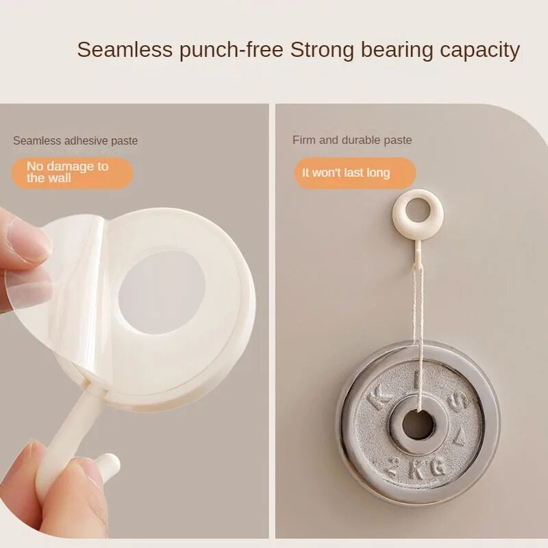 4 DB öntapadó fali kampó, erős fúrás nélkül kabáttáska fürdőszobaajtó konyhai törülköző akasztók Otthoni tárolási kiegészítők