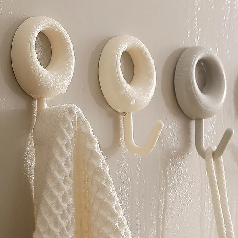 4 DB öntapadó fali kampó, erős fúrás nélkül kabáttáska fürdőszobaajtó konyhai törülköző akasztók Otthoni tárolási kiegészítők