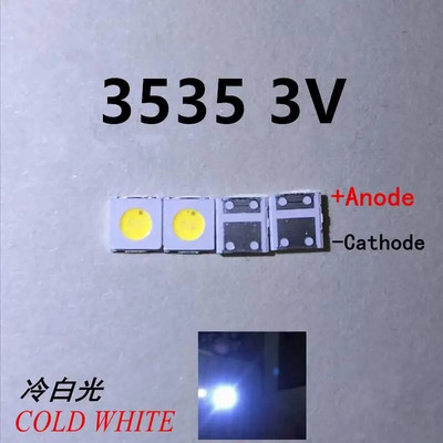 50-100Pcs Για οπίσθιο φωτισμό τηλεόρασης led 2835 3030 3535 3V 6V 1W 3W κιτ ηλεκτρονικών led για επισκευή τηλεόρασης lcd Δροσερό κρύο λευκό