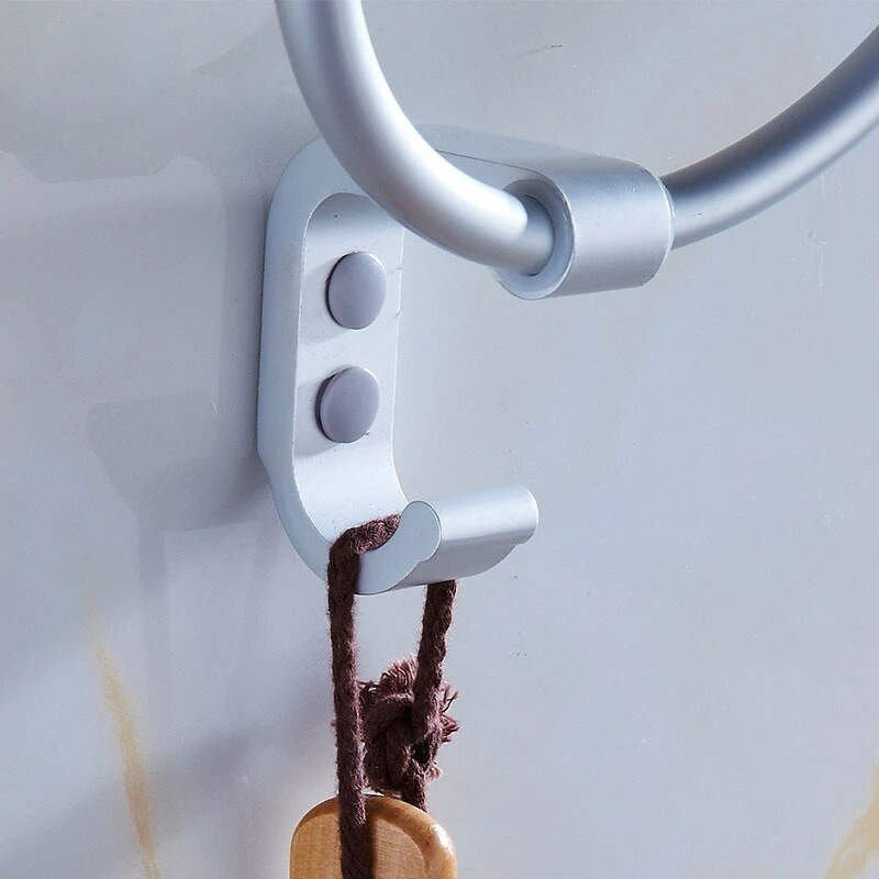 Space alumínium falra szerelhető törölköző gyűrű kézi fogas tekercstartós törülközőtartó gyűrűk fürdőszobai kiegészítők fürdőszoba hardwar