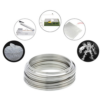 1 τεμ. 0,1 mm - 2,0 mm σύρμα υψηλής θερμοκρασίας Nichrome Heat Resistant Wire General Purpose Support Wire Craft Wire (Μήκος 1/5/10M)