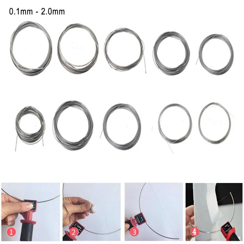 1 vnt. 0,1–2,0 mm aukštos temperatūros viela, karščiui atspari nichromo viela, bendros paskirties atraminė viela rankdarbiams skirta viela (ilgis 1/5/10 M)