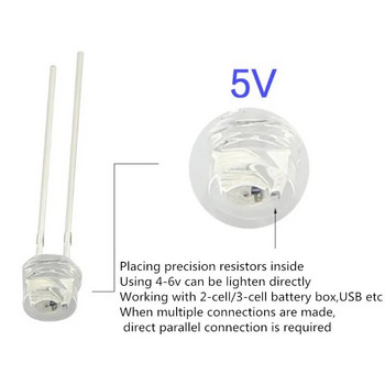 LED 5V 12v 5mm 3mm мъниста SMD f5 f3 шапка/кръгла лампа dip led USB автомобилна светлина бял червен зелен син жълт чип 10 бр.