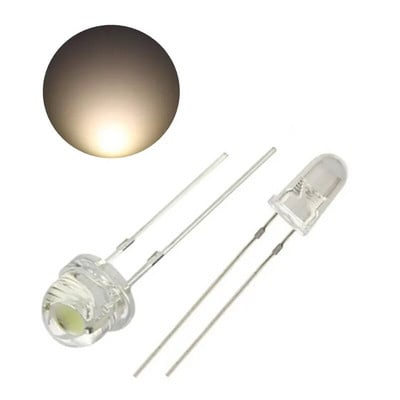 LED 5V 12v 5mm 3mm perla SMD f5 f3 šešir/okrugla svjetiljka dip led USB auto svjetlo bijelo crveno zeleno plavo žuto čip 10 kom