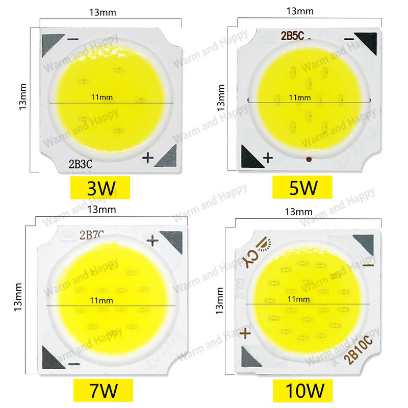 10 tk palju 3W 5W 7W 10W LED COB lambipirn pardal 250mA led dioodid Suure võimsusega LED-valgusti kohtvalgusti allvalgusti lambid isetegemine