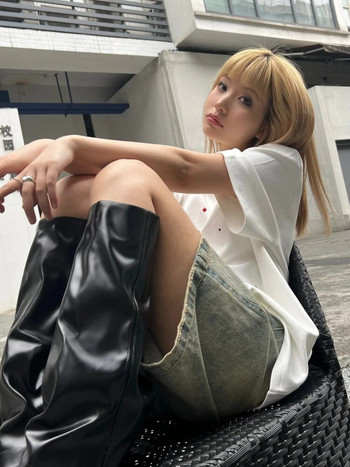 S-4XL τζιν Γυναικεία σορτς Κομψά ρούχα για ελεύθερο χρόνο στο δρόμο Ψηλόμεση Κορεάτικο στυλ καλοκαιρινό γόνατο Απλή άνετα φοιτητικά ρούχα Νέα