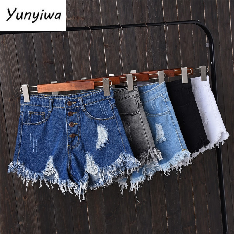 Lühikesed püksid Teksad Suvised Naiste Teksapüksid Kõrge vöökohaga vabaaja lühike Femme Plus Size 6XL Auk Seksikad Naiste Kuumad lühikesed püksid Mujer