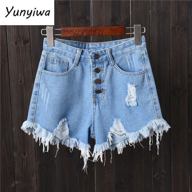 Lühikesed püksid Teksad Suvised Naiste Teksapüksid Kõrge vöökohaga vabaaja lühike Femme Plus Size 6XL Auk Seksikad Naiste Kuumad lühikesed püksid Mujer