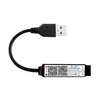 Mini RGB Bluetooth-съвместим контролер Музикален контролер за LED светлинна лента за RGB лентови светлини Smart APP Control DC 5V 12V 24V