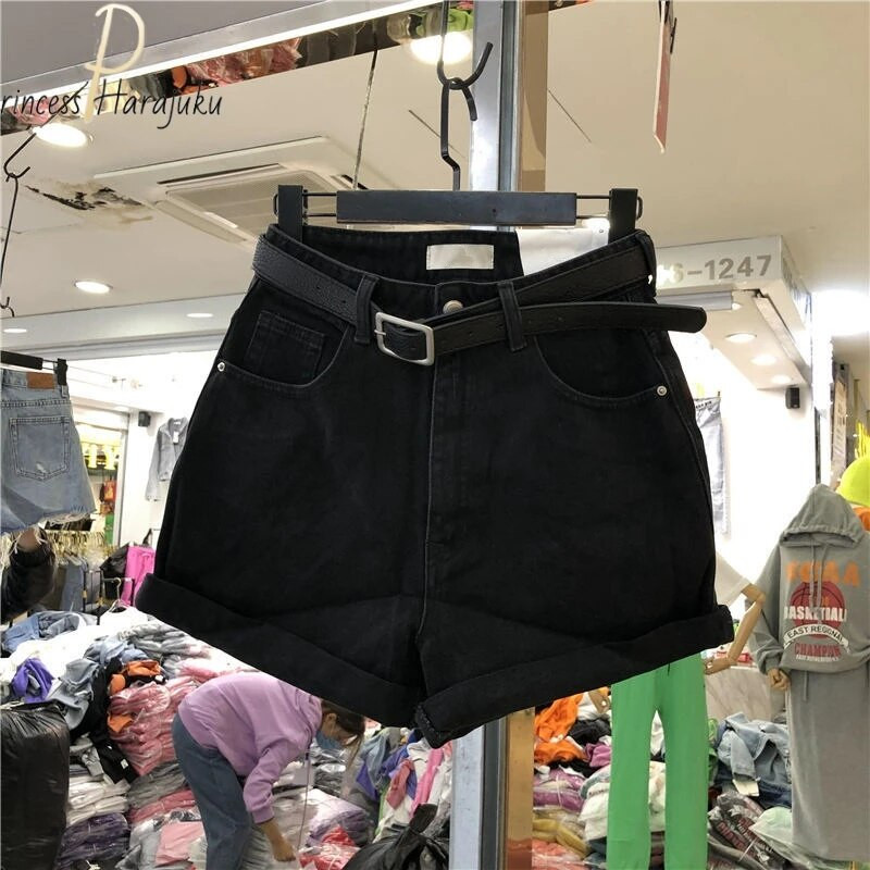 Γυναικείο μπλε vintage τζιν στενό σορτς Κλασικό ψηλόμεσο φαρδύ πόδι Γυναικείο καλοκαιρινό Caual γυναικείο τζιν σορτς για γυναίκες