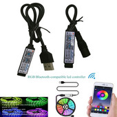 Mini RGB Bluetooth-kompatibilni kontroler Glazbena LED svjetlosna traka Kontroler za RGB traku Svjetla Smart APP Control DC 5V 12V 24V