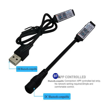 Mini RGB Bluetooth Controller Music LED Light Strip Controller για RGB Tape Lights Smart APP Control DC 5V 12V 24V