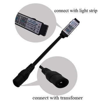 Mini RGB Bluetooth-съвместим контролер Музикален контролер за LED светлинна лента за RGB лентови светлини Smart APP Control DC 5V 12V 24V