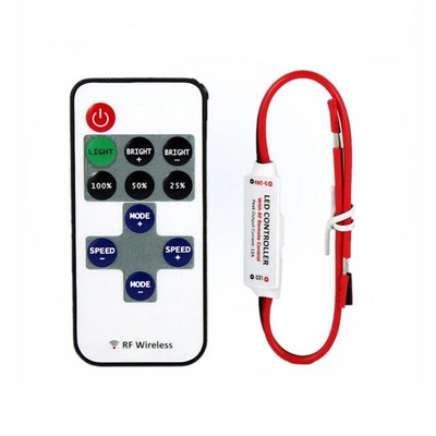 Mini 11Keys RF bežični Led daljinski upravljač Led regulator za prigušivanje svjetla za jednobojnu svjetlosnu traku DC5-24V SMD5050/3528/5730/3014