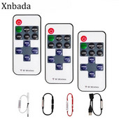 Mini 11 Keys RF juhtmevaba LED-kaugjuhtimispult LED-dimmeri kontroller ühevärvilise valgusriba jaoks SMD5050/3528/5730/3014 DC5-24V