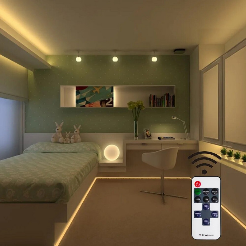 Mini 11 Keys RF juhtmevaba LED-kaugjuhtimispult LED-dimmeri kontroller ühevärvilise valgusriba jaoks SMD5050/3528/5730/3014 DC5-24V