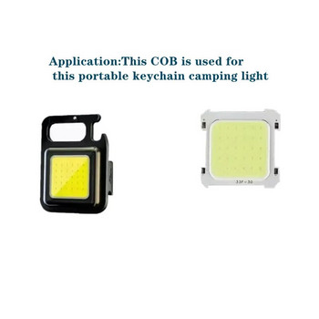 LED COB CHIP за USB преносим мини ключодържател къмпинг светлина джобно фенерче външно DC 2.8-3.2V max 5-15W 500-1500lm 10 бр.