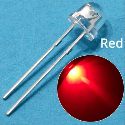 100 kom 5 mm slamnati šešir Bijelo Crveno Zeleno Plavo Žuto Smd Smt Vodeno prozirno svijetlo širokokutno emitirajuća diodna žarulja DIY svjetla perla