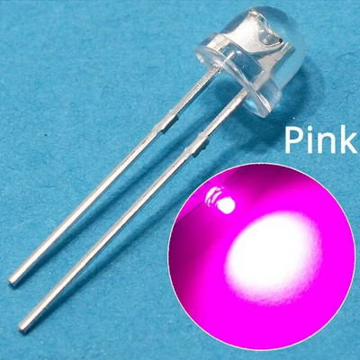 100 kom 5 mm slamnati šešir Bijelo Crveno Zeleno Plavo Žuto Smd Smt Vodeno prozirno svijetlo širokokutno emitirajuća diodna žarulja DIY svjetla perla