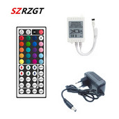 Dodaci za LED trake Svjetlo 24 tipke 44 tipke RGB Daljinski upravljač 12 V US UK EU 2A / 5A Adapter napajanja za 5050 3528 2835