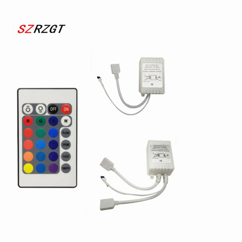 Dodaci za LED trake Svjetlo 24 tipke 44 tipke RGB Daljinski upravljač 12 V US UK EU 2A / 5A Adapter napajanja za 5050 3528 2835