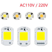 LED COB Chip 10W 20W 30W 50W 220V Smart IC Nincs szükség meghajtóra 3W 5W 7W 9W LED izzólámpa Flood Light Spotlight Diy Lighting