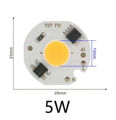 LED COB чип 10W 20W 30W 50W 220V Smart IC Без нужда от драйвер 3W 5W 7W 9W LED крушка Лампа за прожектор Прожектор Направи си осветление