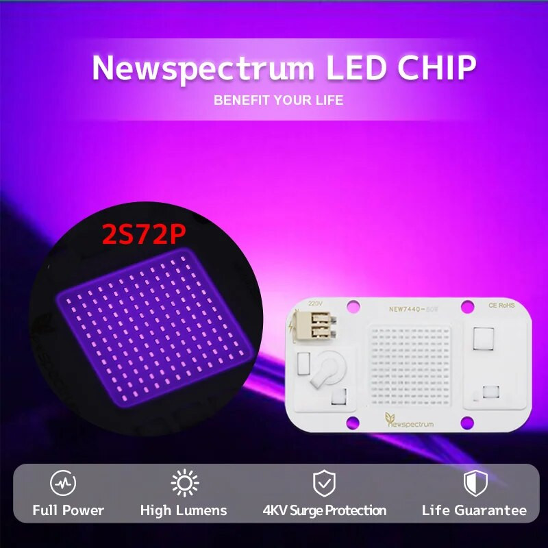 AC COB Lituojamas be tvarkyklės LED 220 V lustas 50 W UV 395 nm 110 V diodas DOB LED Be tvarkyklės 20 W 30 W kietėjimo lempos prožektorių mikroschema COB