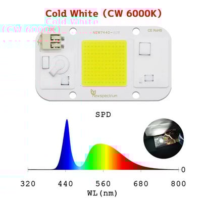 Driverless LED UV COB dióda 50w AC 110V lámpachip 395nm ultraibolya hatású, germicid fekete fényű LED chip 220V COB modulhoz