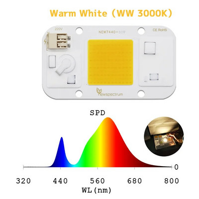 Driverless LED UV COB dióda 50w AC 110V lámpachip 395nm ultraibolya hatású, germicid fekete fényű LED chip 220V COB modulhoz