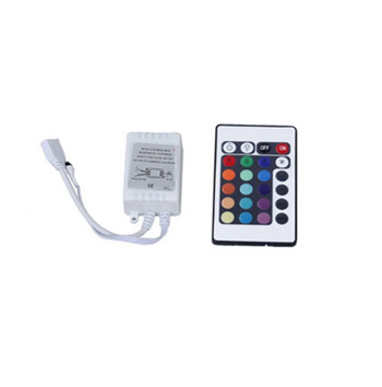 Led контролер 24/44 клавиша LED IR RGB контролер кутия 1 до 2 контролер IR Remote Dimmer DC12V за RGB 3528 5050 LED лентови светлини