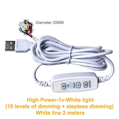 1 τμχ Λευκό DC 5V Dimmable LED Chips 5730 SMD Λάμπα LED DIY Light Adjustable LED Bulb USB Dimmer Learning Working Rechargeable Lamp