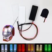 Rugalmas hajlítható, barkácsolható LED fényes szemkészletek vasemberhez, ultraman Halloween sisakmaszkhoz, szemfényű Cosplay kiegészítők vágható