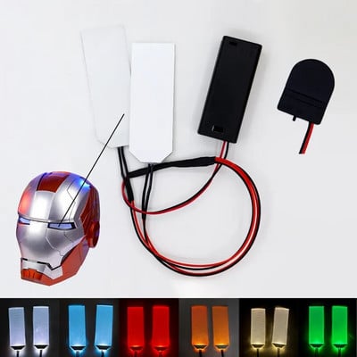 Rugalmas hajlítható, barkácsolható LED fényes szemkészletek vasemberhez, ultraman Halloween sisakmaszkhoz, szemfényű Cosplay kiegészítők vágható