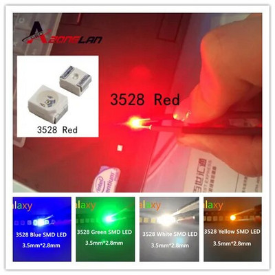 100 vnt = 5 spalvos x 20 vnt 5050 5730 3014 1210 2835 3528 1206 0805 0603 0402 SMD LED diodų rinkinys Raudona / žalia / mėlyna / balta / geltona