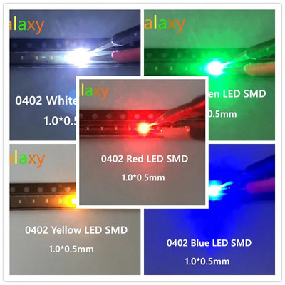 100 vnt = 5 spalvos x 20 vnt 5050 5730 3014 1210 2835 3528 1206 0805 0603 0402 SMD LED diodų rinkinys Raudona / žalia / mėlyna / balta / geltona
